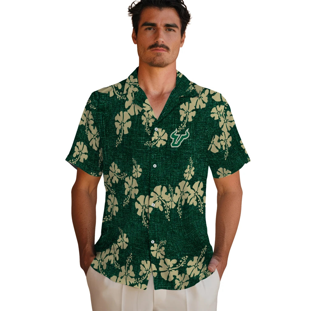 South Florida Bulls Hawaiian Shirt - 50th State Flower | Hula Hawaiian Shirts