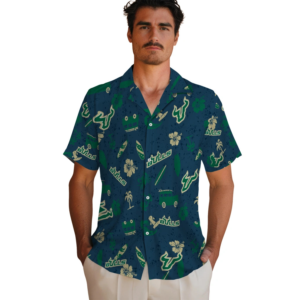 South Florida Bulls Hawaiian Shirt - Beach Vibe | Hula Hawaiian Shirts