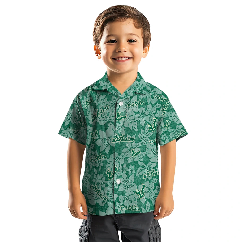 South Florida Bulls Hawaiian Shirt - Hibiscus Oasis | Hula Hawaiian Shirts