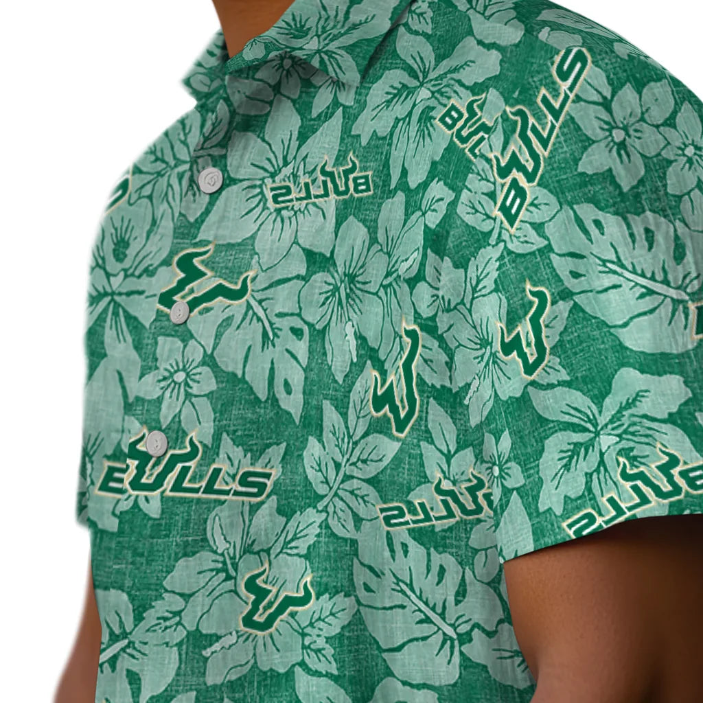 South Florida Bulls Hawaiian Shirt - Hibiscus Oasis | Hula Hawaiian Shirts