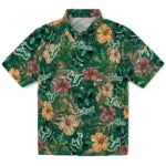 South Florida Bulls Hawaiian Shirt - Hibiscus Tiki Jungle | Hula Hawaiian Shirts