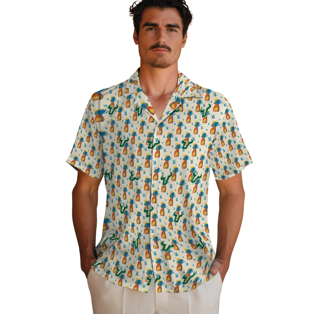 South Florida Bulls Hawaiian Shirt - Pineapple Delight | Hula Hawaiian Shirts