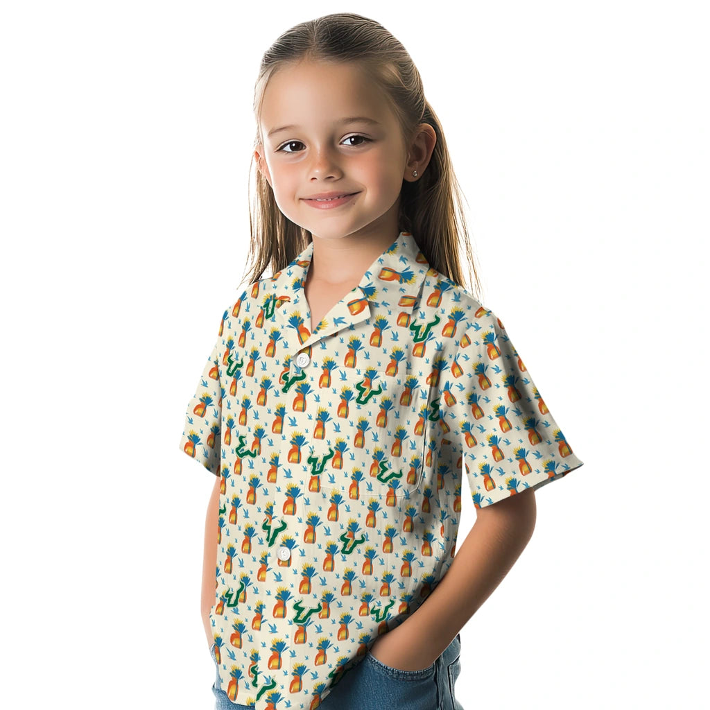 South Florida Bulls Hawaiian Shirt - Pineapple Delight | Hula Hawaiian Shirts