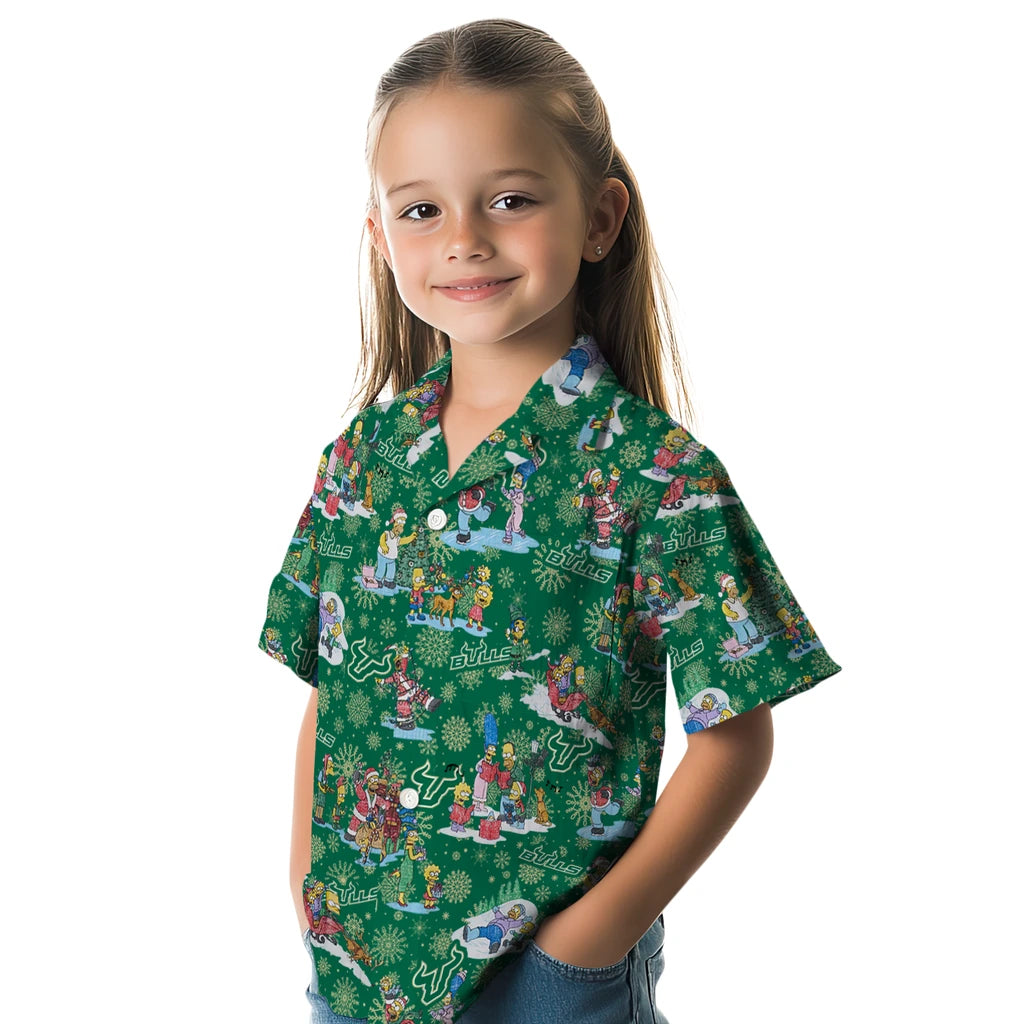 South Florida Bulls Hawaiian Shirt - Simpsons Christmas | Hula Hawaiian Shirts