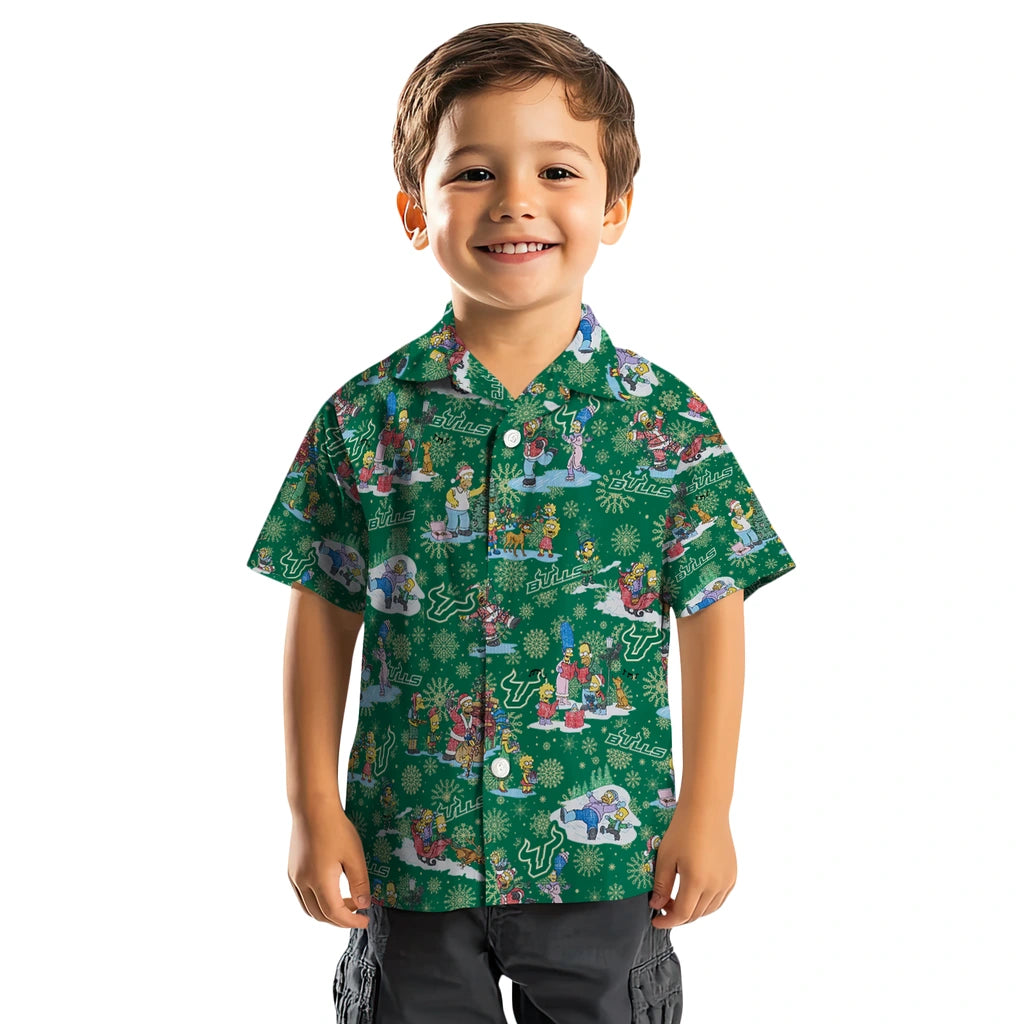 South Florida Bulls Hawaiian Shirt - Simpsons Christmas | Hula Hawaiian Shirts