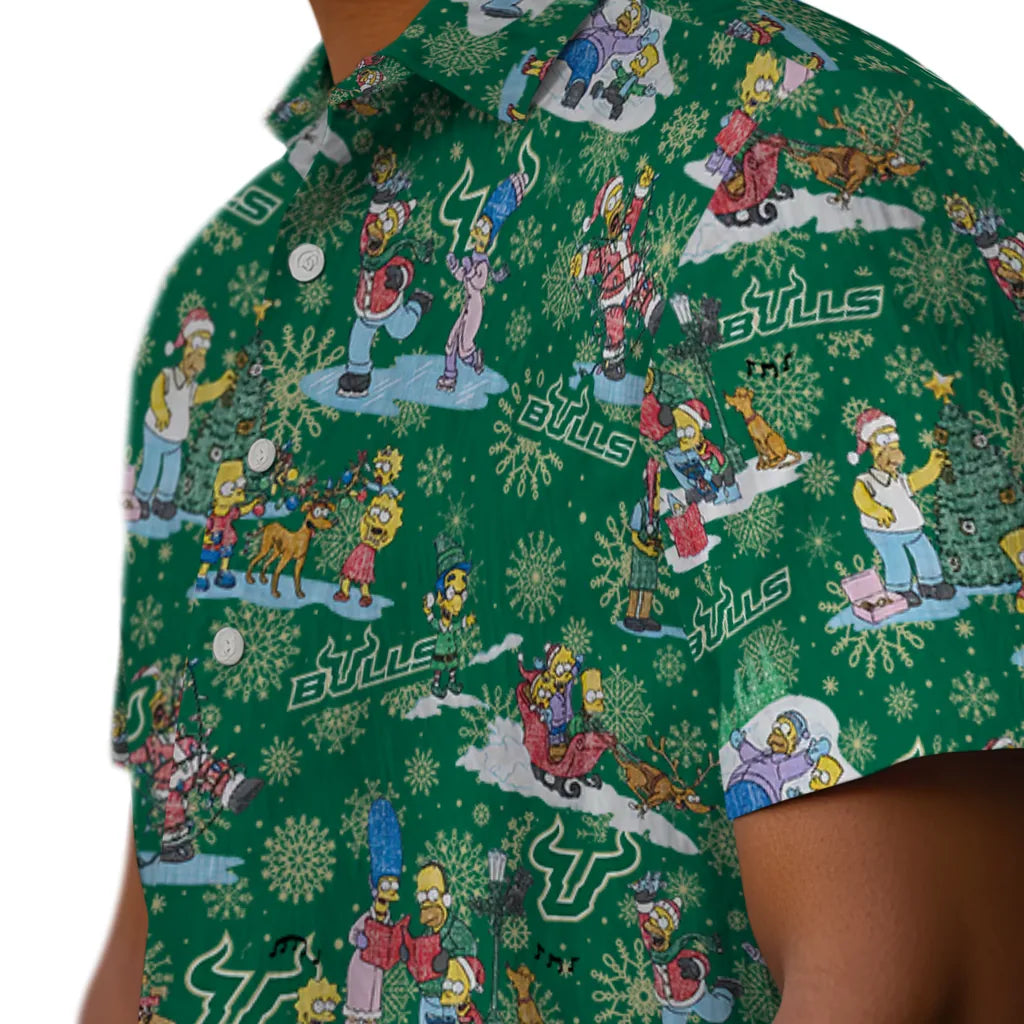 South Florida Bulls Hawaiian Shirt - Simpsons Christmas | Hula Hawaiian Shirts