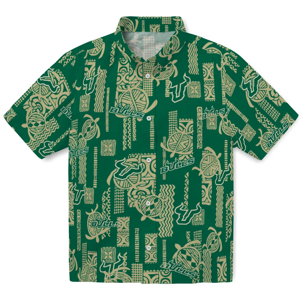 South Florida Bulls Hawaiian Shirt - Turtle Lines | Hula Hawaiian Shirts