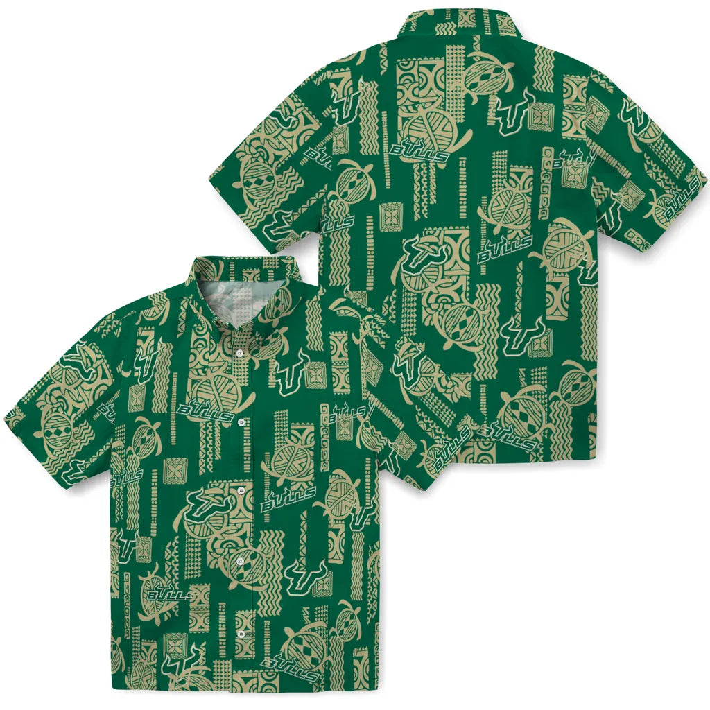 South Florida Bulls Hawaiian Shirt - Turtle Lines | Hula Hawaiian Shirts