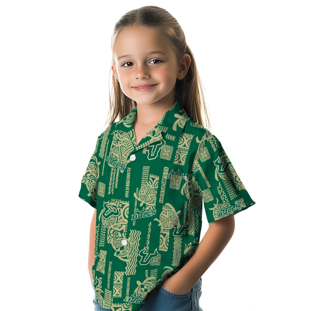 South Florida Bulls Hawaiian Shirt - Turtle Lines | Hula Hawaiian Shirts
