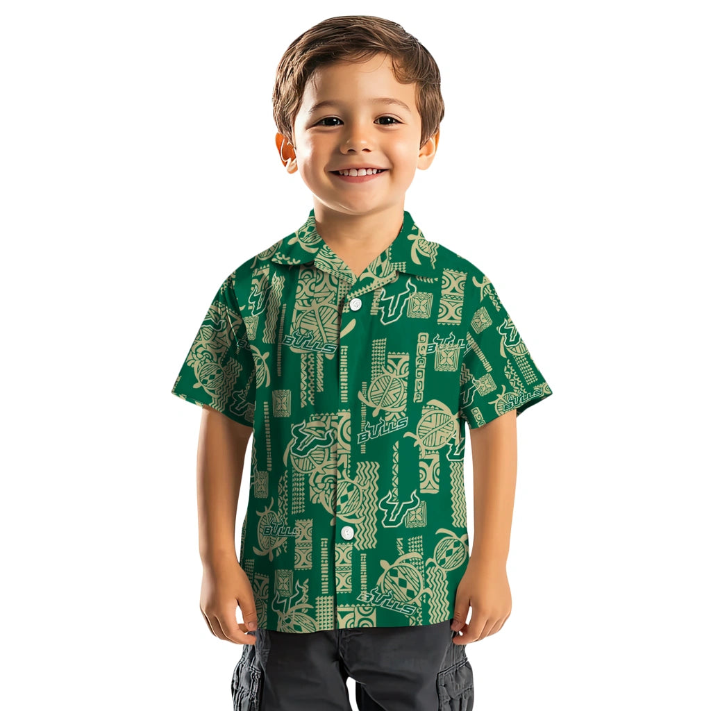 South Florida Bulls Hawaiian Shirt - Turtle Lines | Hula Hawaiian Shirts