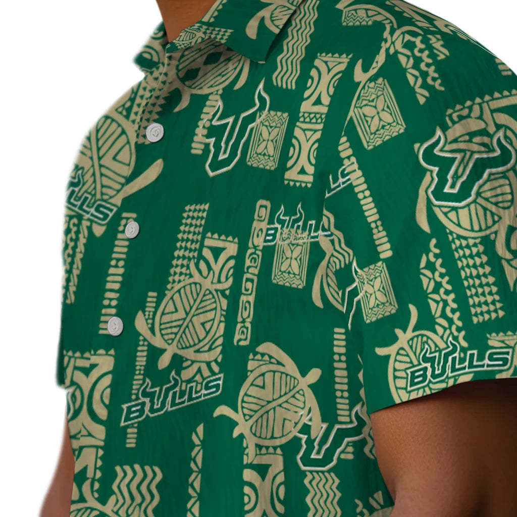 South Florida Bulls Hawaiian Shirt - Turtle Lines | Hula Hawaiian Shirts