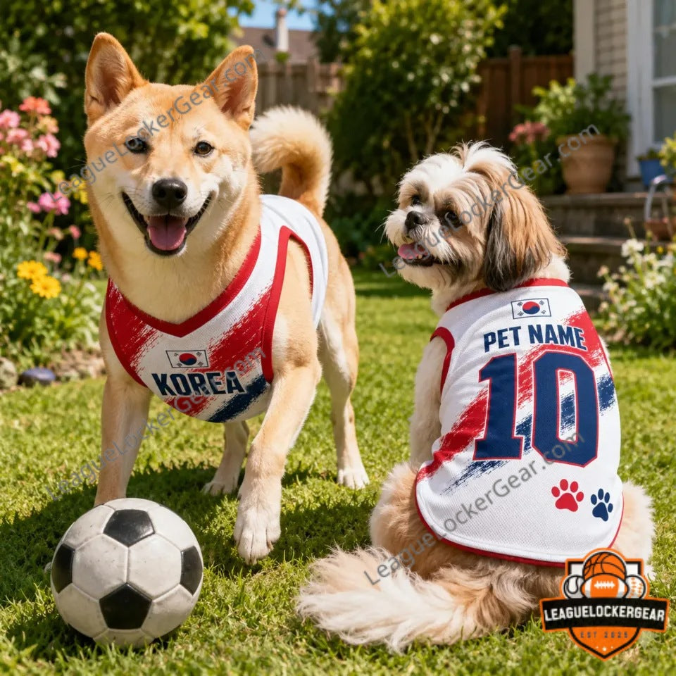 Korea National Football Team World Cup 2026 Custom Pet Jersey - LeagueLockerGear