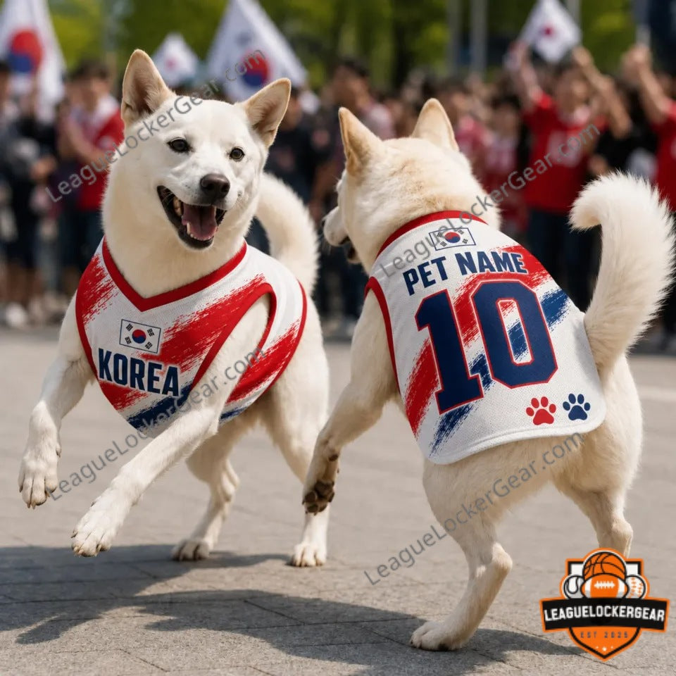 Korea National Football Team World Cup 2026 Custom Pet Jersey - LeagueLockerGear