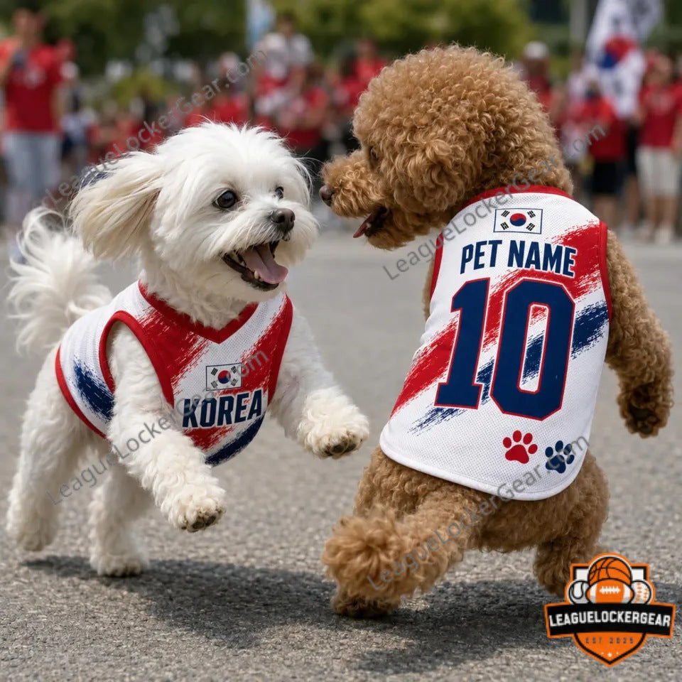 Korea National Football Team World Cup 2026 Custom Pet Jersey - LeagueLockerGear