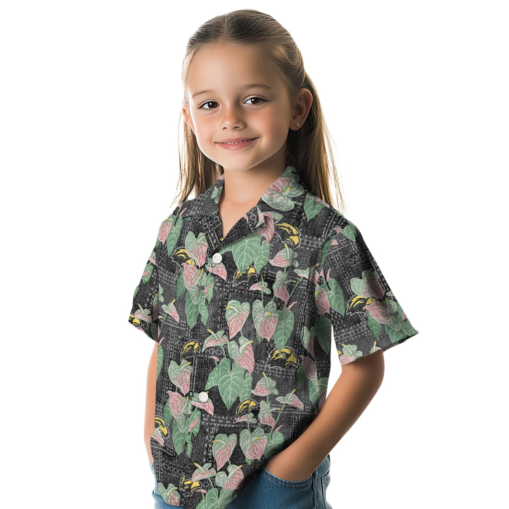Southern Miss Golden Eagles Hawaiian Shirt - Anthurium Overlay | Hula Hawaiian Shirts