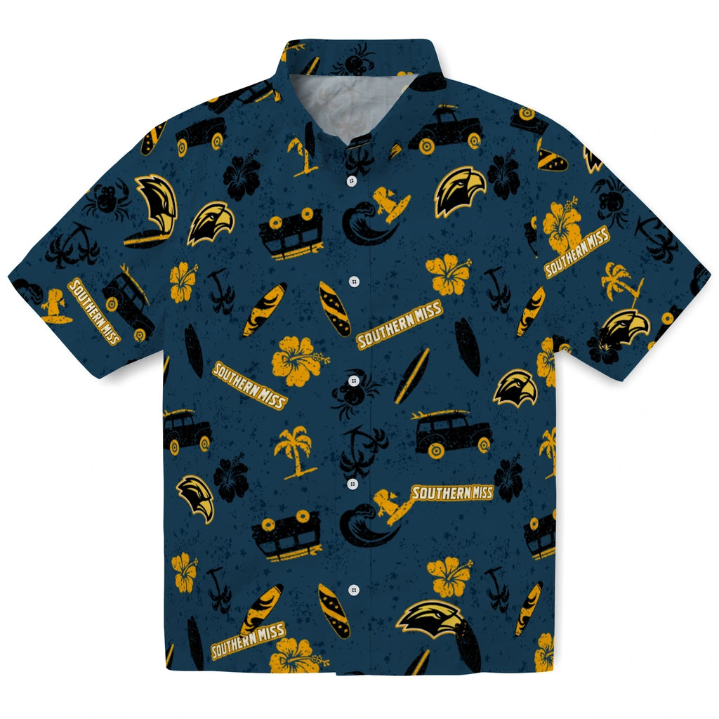 Southern Miss Golden Eagles Hawaiian Shirt - Beach Vibe | Hula Hawaiian Shirts