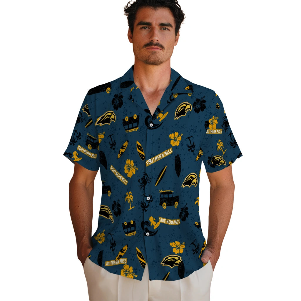 Southern Miss Golden Eagles Hawaiian Shirt - Beach Vibe | Hula Hawaiian Shirts