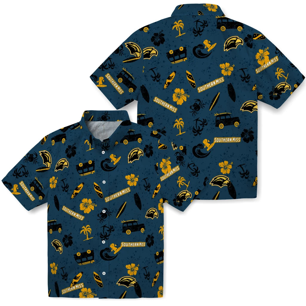 Southern Miss Golden Eagles Hawaiian Shirt - Beach Vibe | Hula Hawaiian Shirts