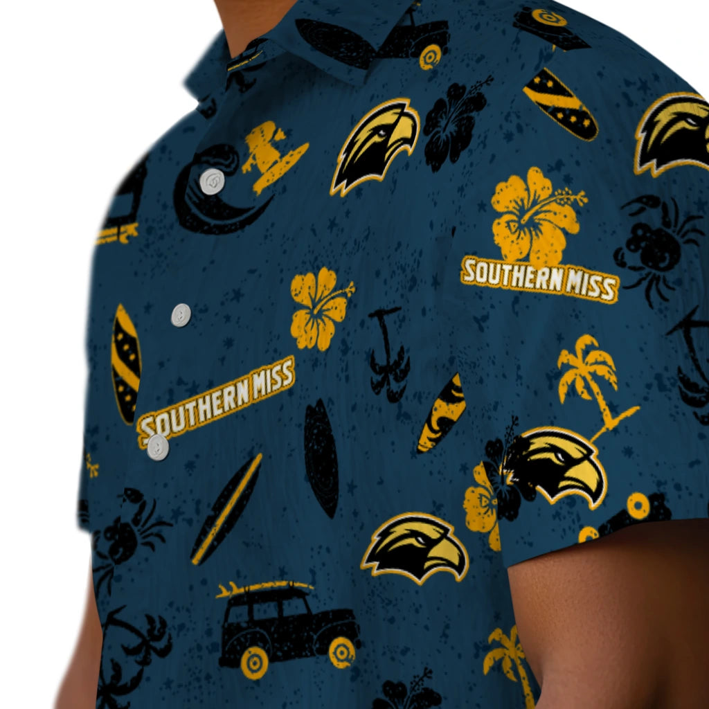 Southern Miss Golden Eagles Hawaiian Shirt - Beach Vibe | Hula Hawaiian Shirts