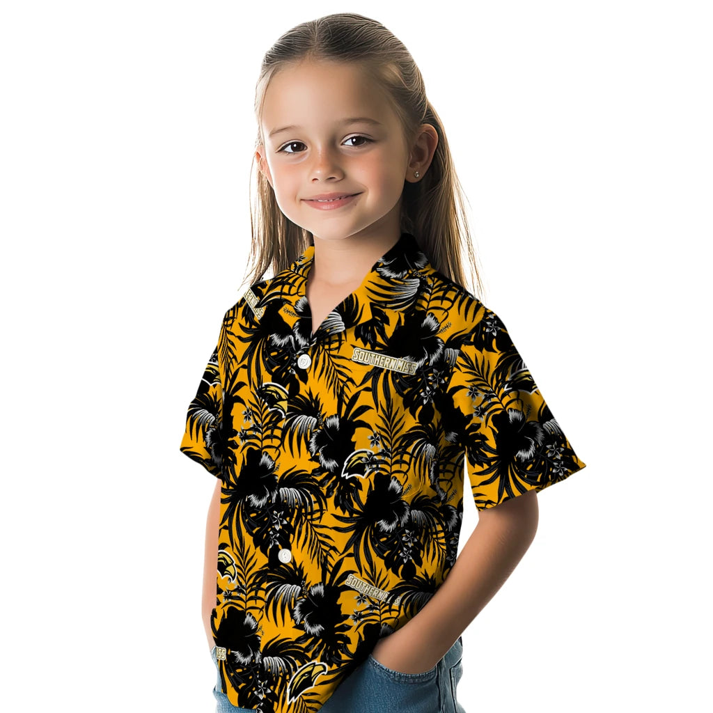 Southern Miss Golden Eagles Hawaiian Shirt - Hibiscus Exotic | Hula Hawaiian Shirts