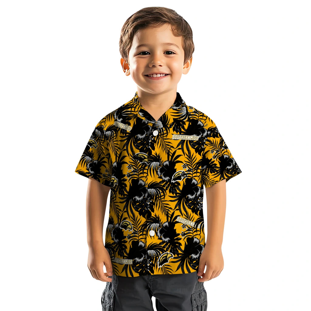 Southern Miss Golden Eagles Hawaiian Shirt - Hibiscus Exotic | Hula Hawaiian Shirts