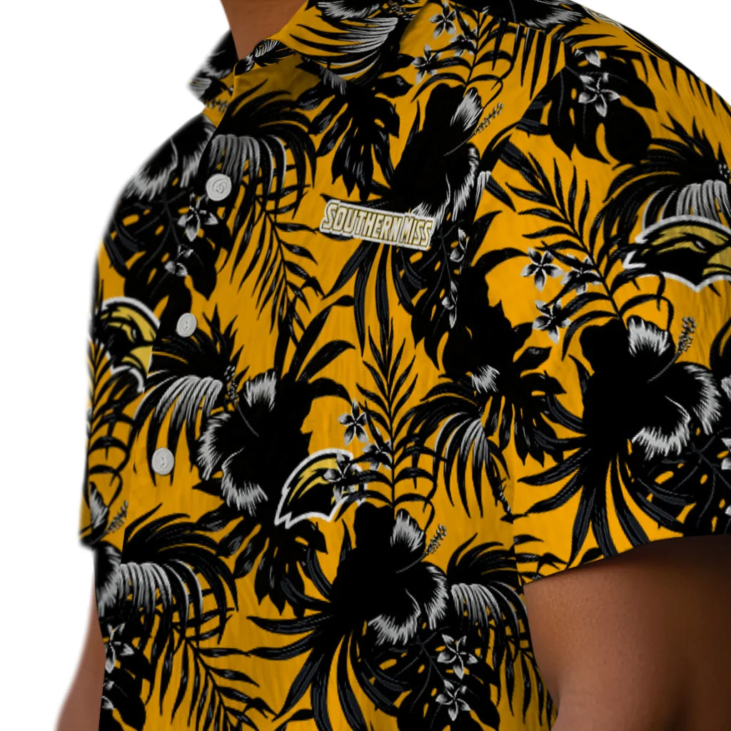 Southern Miss Golden Eagles Hawaiian Shirt - Hibiscus Exotic | Hula Hawaiian Shirts