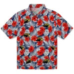 Southern Miss Golden Eagles Hawaiian Shirt - Hibiscus Fiesta | Hula Hawaiian Shirts