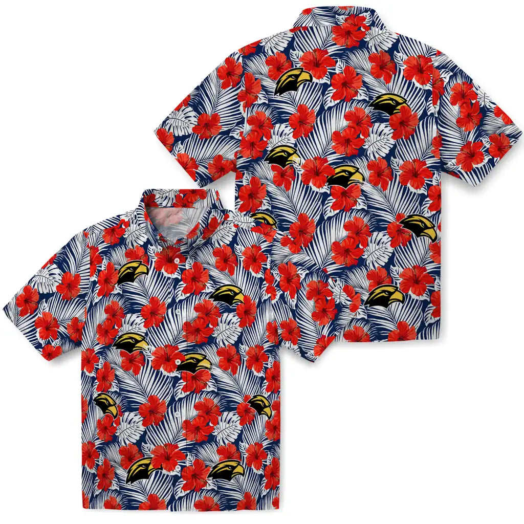 Southern Miss Golden Eagles Hawaiian Shirt - Hibiscus Fiesta | Hula Hawaiian Shirts