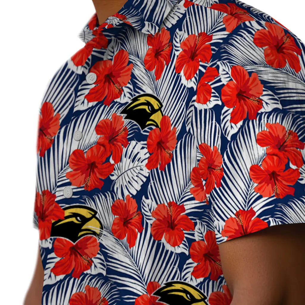 Southern Miss Golden Eagles Hawaiian Shirt - Hibiscus Fiesta | Hula Hawaiian Shirts