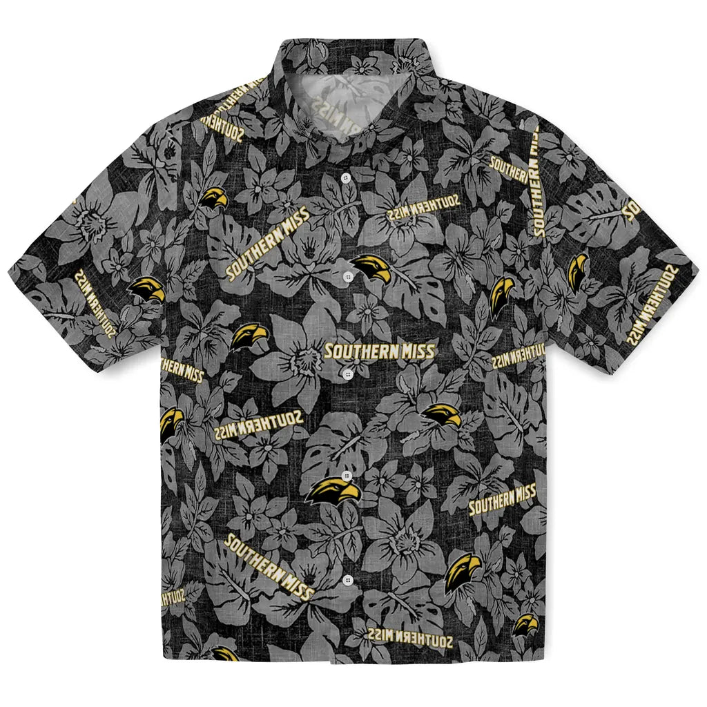 Southern Miss Golden Eagles Hawaiian Shirt - Hibiscus Oasis | Hula Hawaiian Shirts