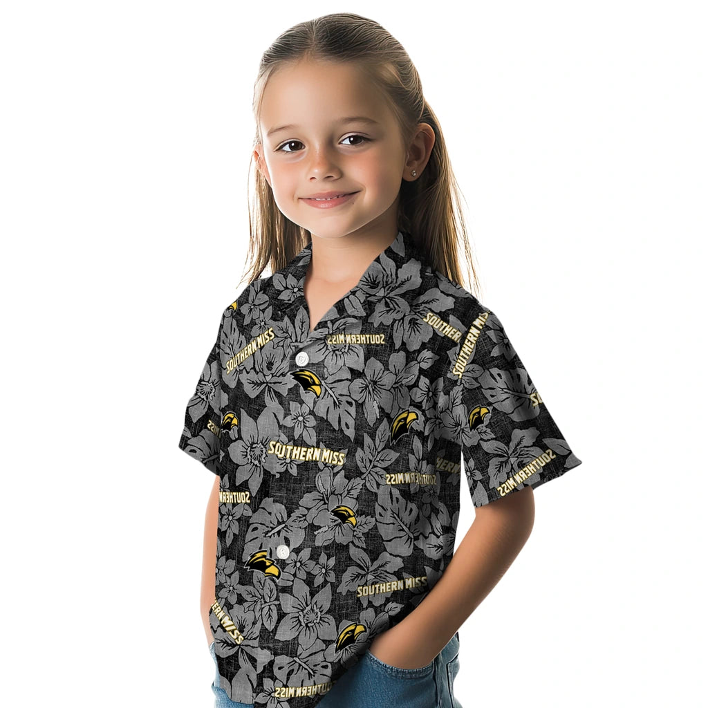 Southern Miss Golden Eagles Hawaiian Shirt - Hibiscus Oasis | Hula Hawaiian Shirts