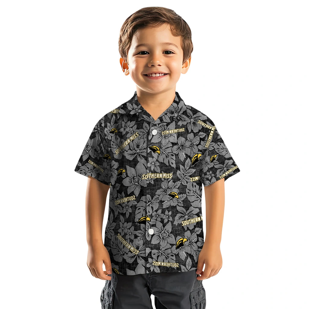 Southern Miss Golden Eagles Hawaiian Shirt - Hibiscus Oasis | Hula Hawaiian Shirts