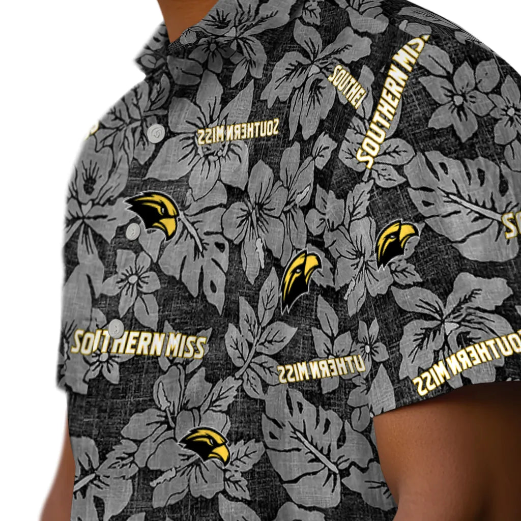 Southern Miss Golden Eagles Hawaiian Shirt - Hibiscus Oasis | Hula Hawaiian Shirts