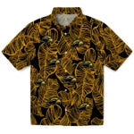 Southern Miss Golden Eagles Hawaiian Shirt - Leaf Outline | Hula Hawaiian Shirts