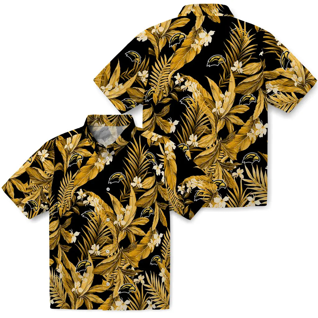 Southern Miss Golden Eagles Hawaiian Shirt - Palm Leaves | Hula Hawaiian Shirts