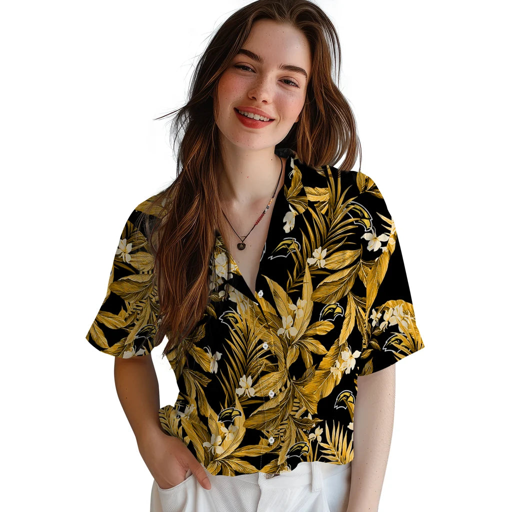 Southern Miss Golden Eagles Hawaiian Shirt - Palm Leaves | Hula Hawaiian Shirts