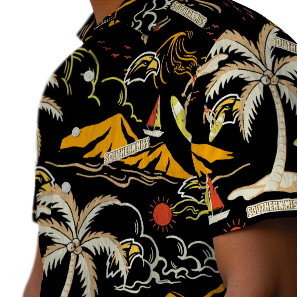 Southern Miss Golden Eagles Hawaiian Shirt - Palm Tree Island | Hula Hawaiian Shirts