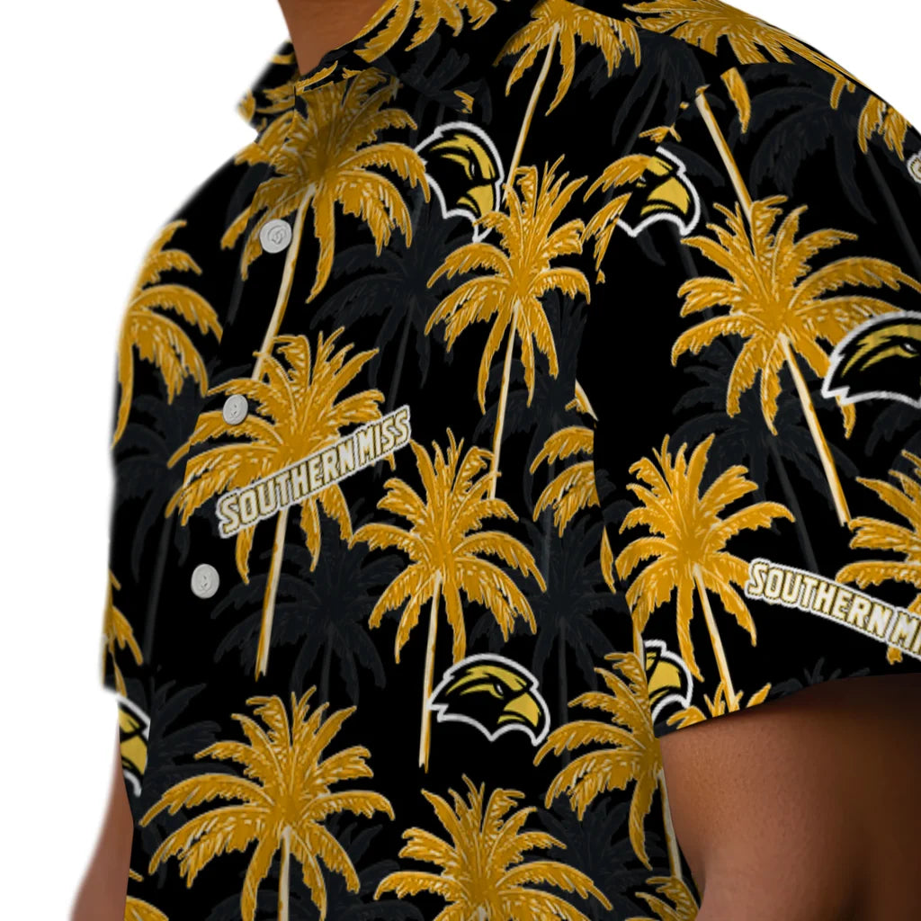 Southern Miss Golden Eagles Hawaiian Shirt - Palm Tree Motif | Hula Hawaiian Shirts