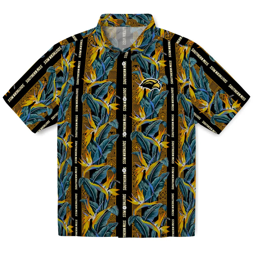 Southern Miss Golden Eagles Hawaiian Shirt - Paradise Vines | Hula Hawaiian Shirts