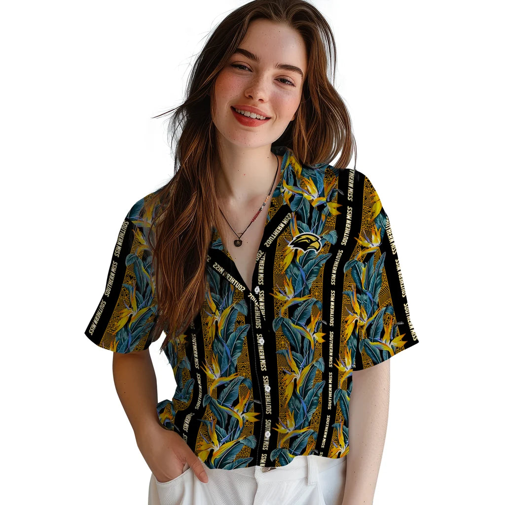 Southern Miss Golden Eagles Hawaiian Shirt - Paradise Vines | Hula Hawaiian Shirts