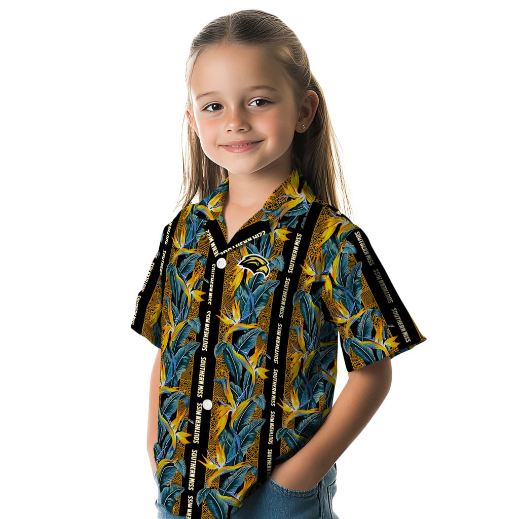 Southern Miss Golden Eagles Hawaiian Shirt - Paradise Vines | Hula Hawaiian Shirts
