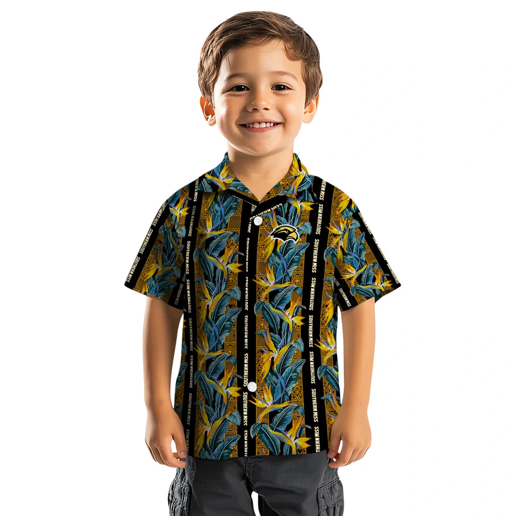 Southern Miss Golden Eagles Hawaiian Shirt - Paradise Vines | Hula Hawaiian Shirts