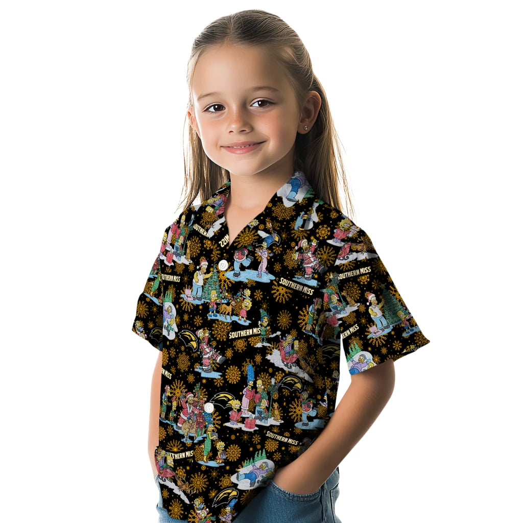 Southern Miss Golden Eagles Hawaiian Shirt - Simpsons Christmas | Hula Hawaiian Shirts