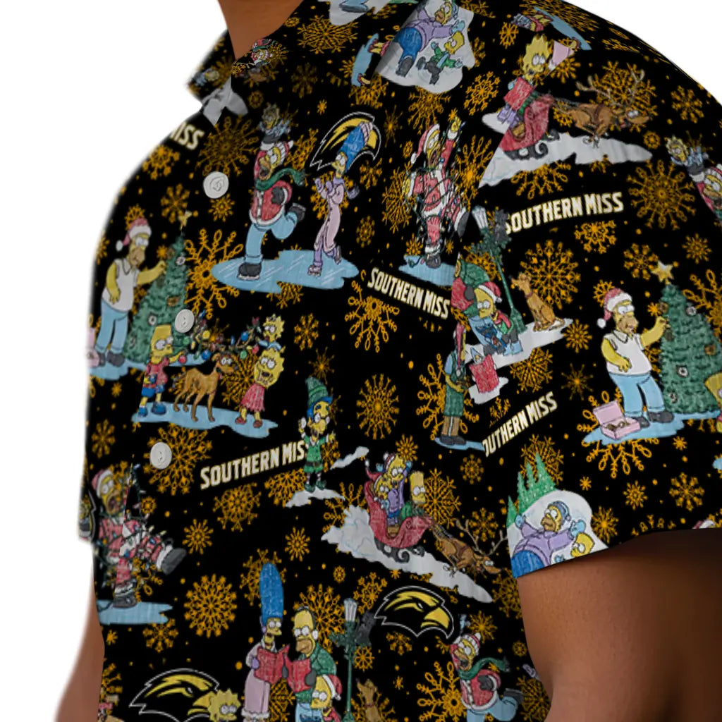 Southern Miss Golden Eagles Hawaiian Shirt - Simpsons Christmas | Hula Hawaiian Shirts