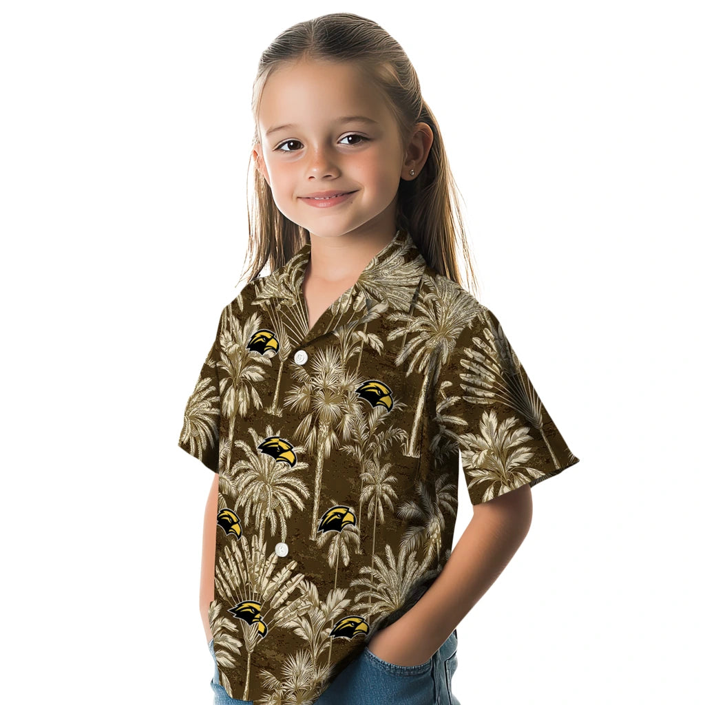 Southern Miss Golden Eagles Hawaiian Shirt - Vintage Palm Tree | Hula Hawaiian Shirts