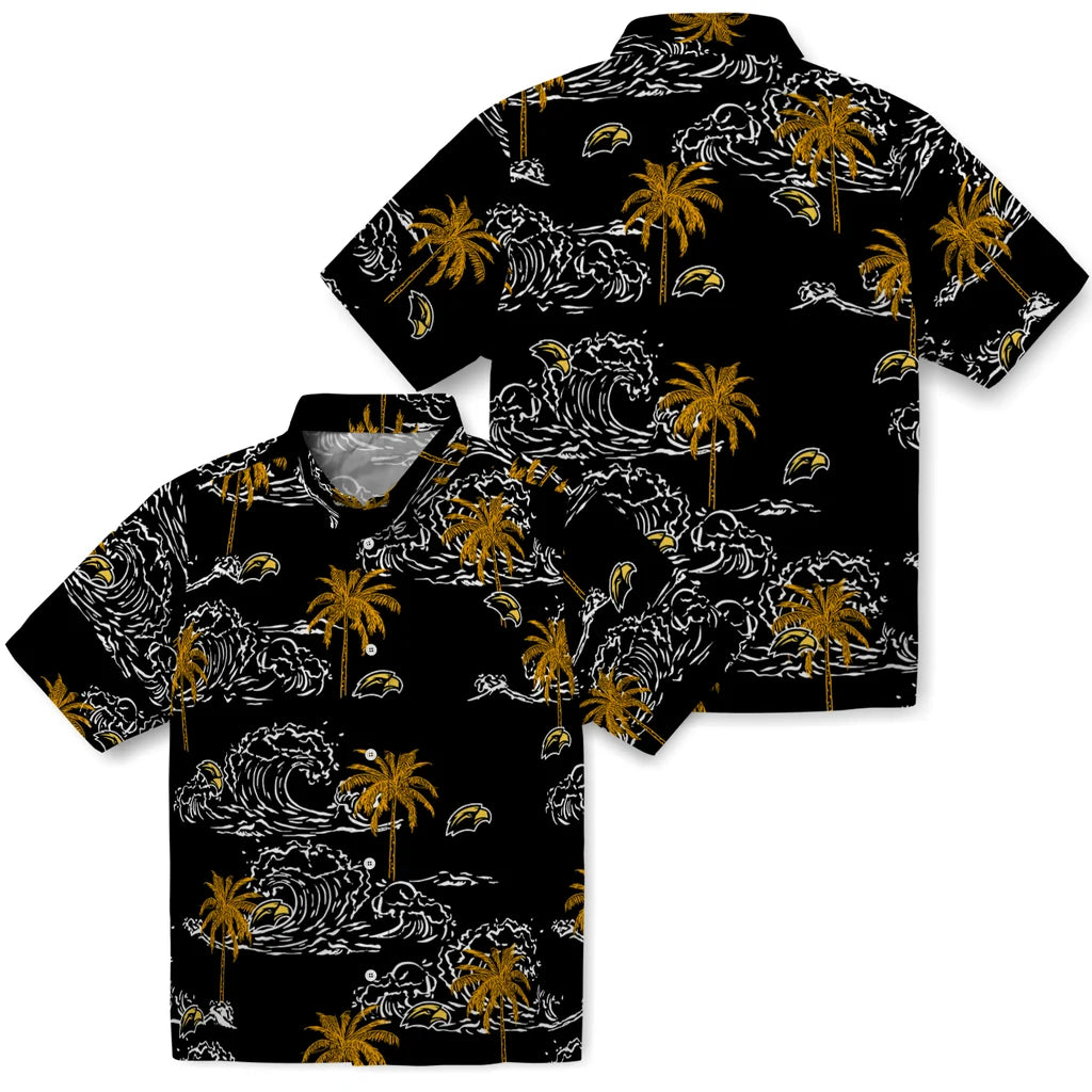 Southern Miss Golden Eagles Hawaiian Shirt - Wave Palm | Hula Hawaiian Shirts