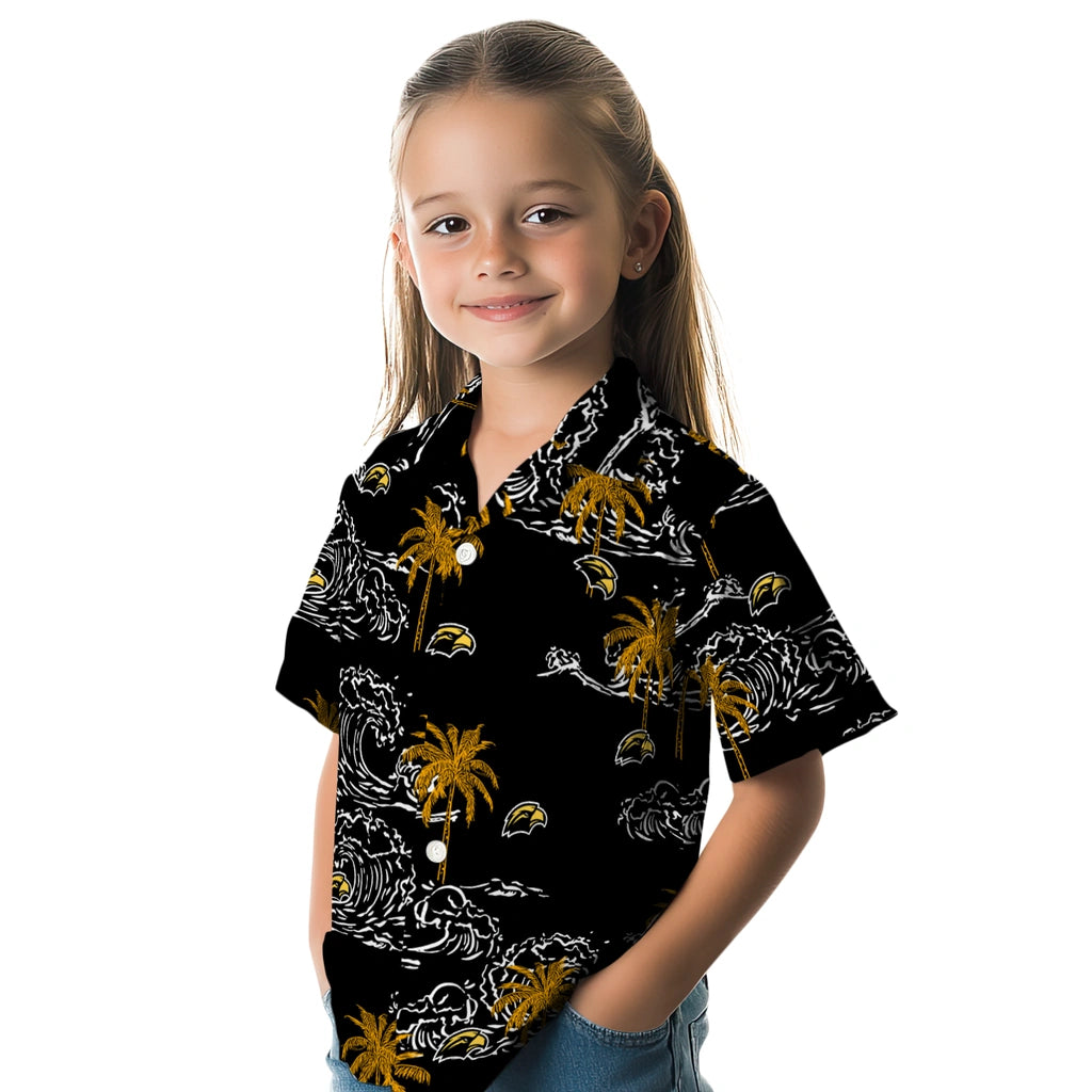 Southern Miss Golden Eagles Hawaiian Shirt - Wave Palm | Hula Hawaiian Shirts