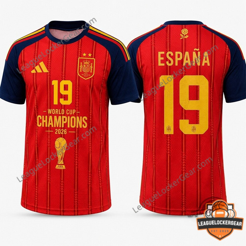 Spain FIFA World Cup 2026 Champions Football Jersey - LeagueLockerGear