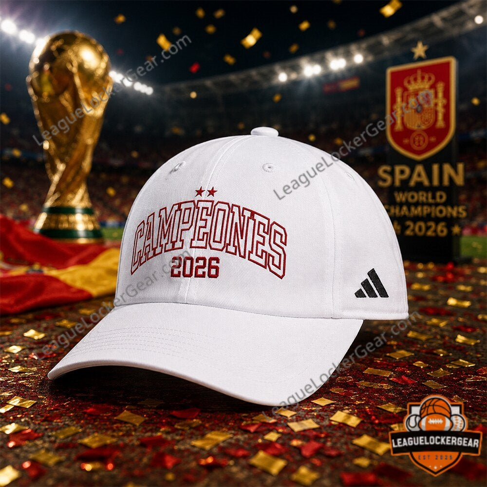 Spain National Football Team World Champions 2026 Baseball Cap - LeagueLockerGear