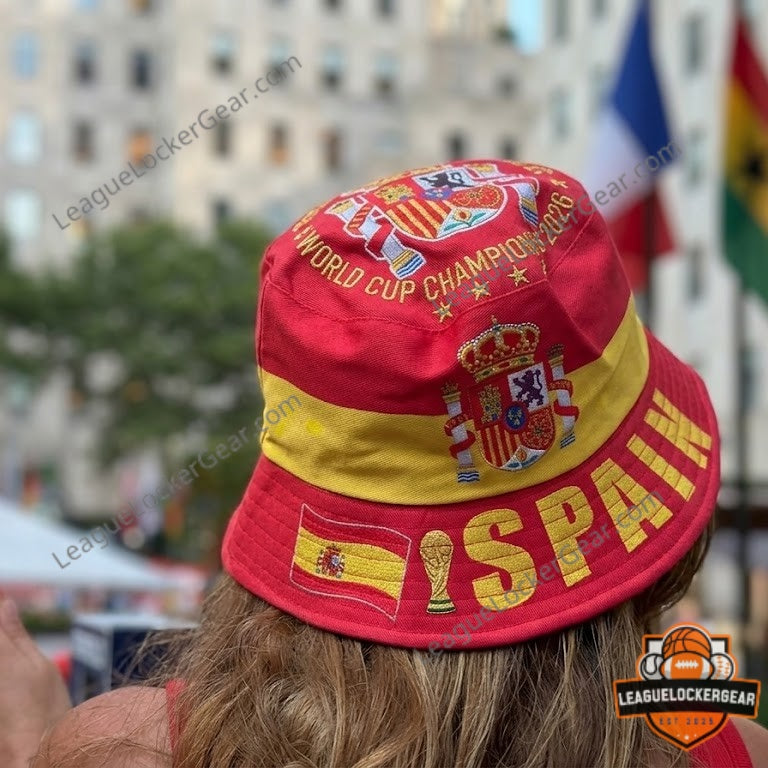Spain National Football Team World Cup Champion 2026 Bucket Hat - LeagueLockerGear